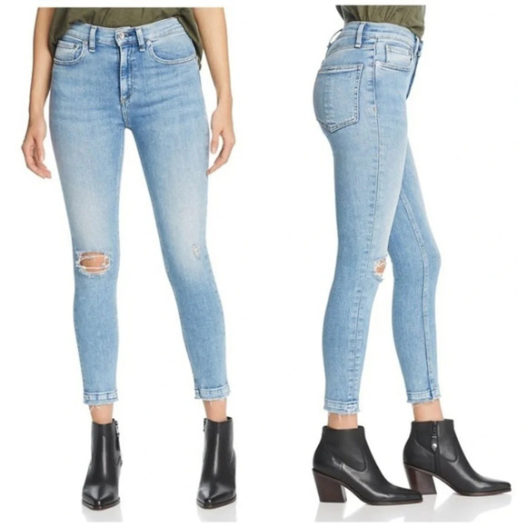 Rag & Bone High Rise Ankle Skinny Jeans Carson Denim Casual Women’s 28 - Picture 1 of 14